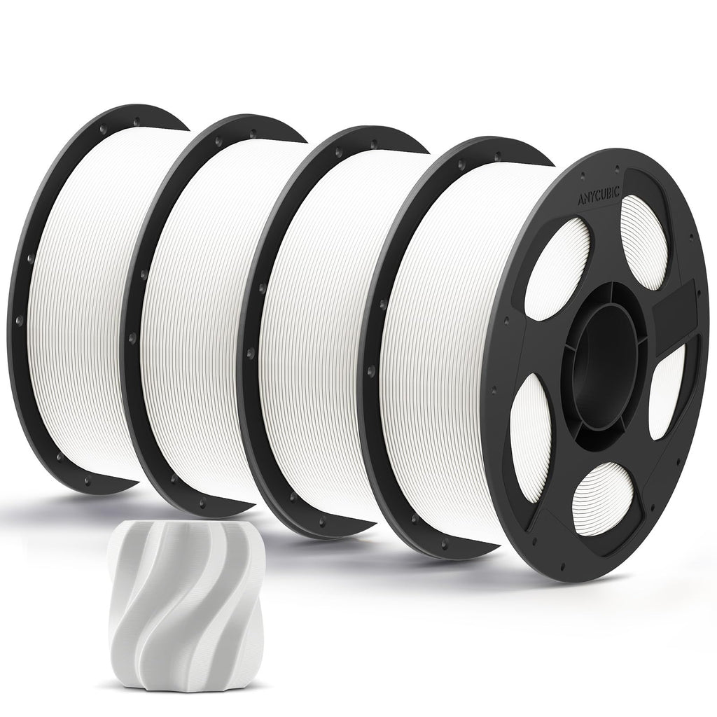 ANYCUBIC PLA Plus (PLA+), 3D Printer Filament 1.75mm Bundle, High Toughness, 1KG Spool, Black, White, Texture Grey, Pink, Red, Blue, Green, Orange, Yellow, Purple, 10KG in Total