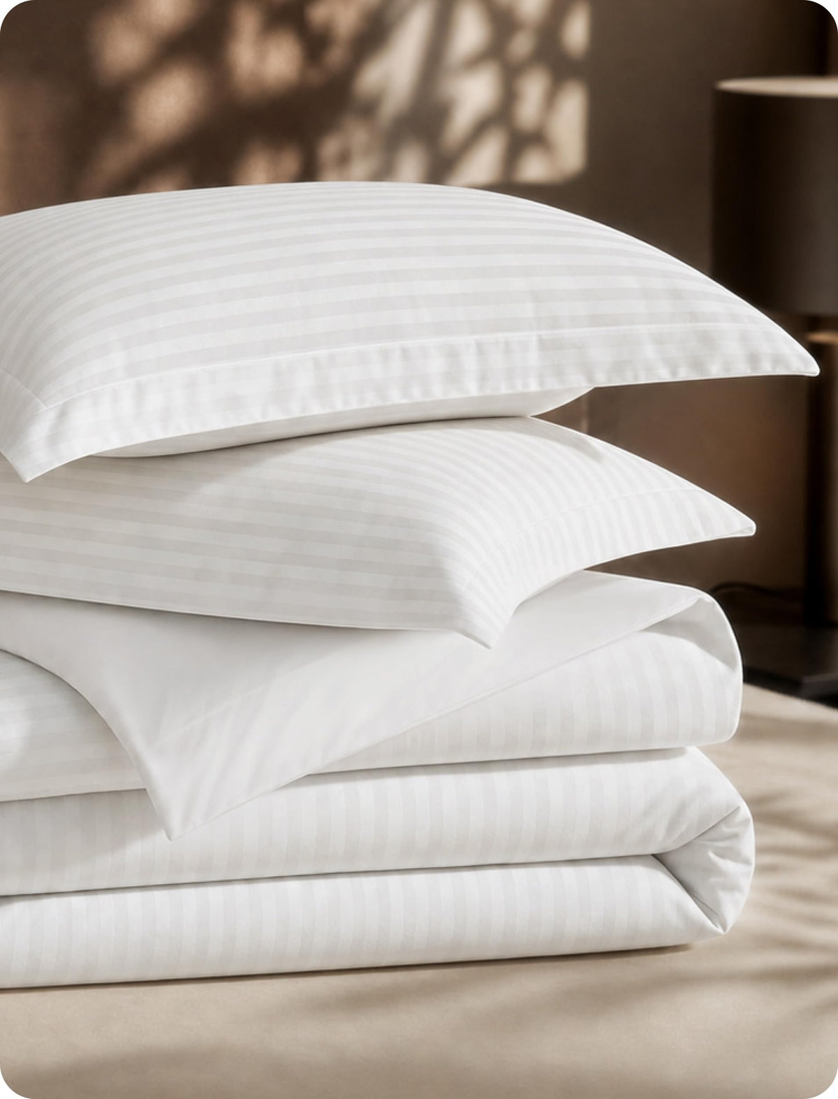 Bedsure PureWoven 100% Cotton Percale Duvet Cover King, Rope Weave, White