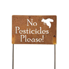 Funny Garden Stake 20 to 33 Inches Tall (No Pesticides Please, XL 33" Tall)