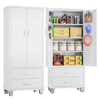 3-Drawer Rolling Tool Chest with Wheels, Pegboard and Push Handle