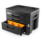 ToughBuilt StackTech 2 Drawer Rolling Locking Tool Box, 240 lb Capacity
