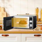 Small Microwave Countertop 0.7 Cu.Ft Compact Microwaves 700W, 6 Auto Menus with One-Touch Express Cook, Child Lock, for Apartment Dorms Small Spaces