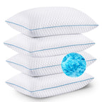 Cooling Shredded Memory Foam Bed Pillows, Queen Size, Set of 4, 20 x 30 in