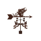 EZ Vane Steel Bass Weathervane with Wind Cups — 4-Sided Mount