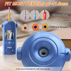 AFMAT Fully Automatic Pencil Sharpener, Blue, 2 Pack (one with Dotted Eyes)