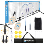 All-in-one Portable Badminton & Pickleball Net Set for Backyard Driveway