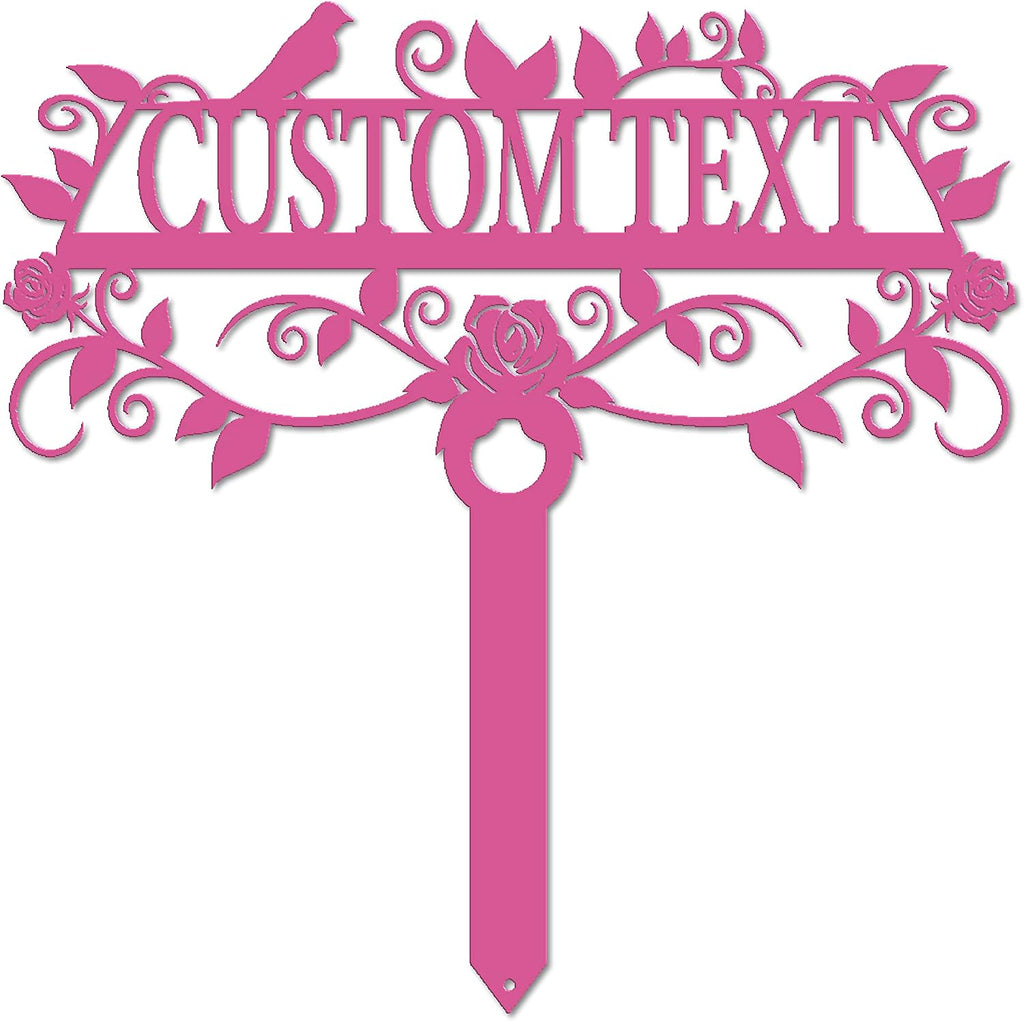 Lewis Design Company Rose Garden Custom Stake (25" W x 25" H, Black)