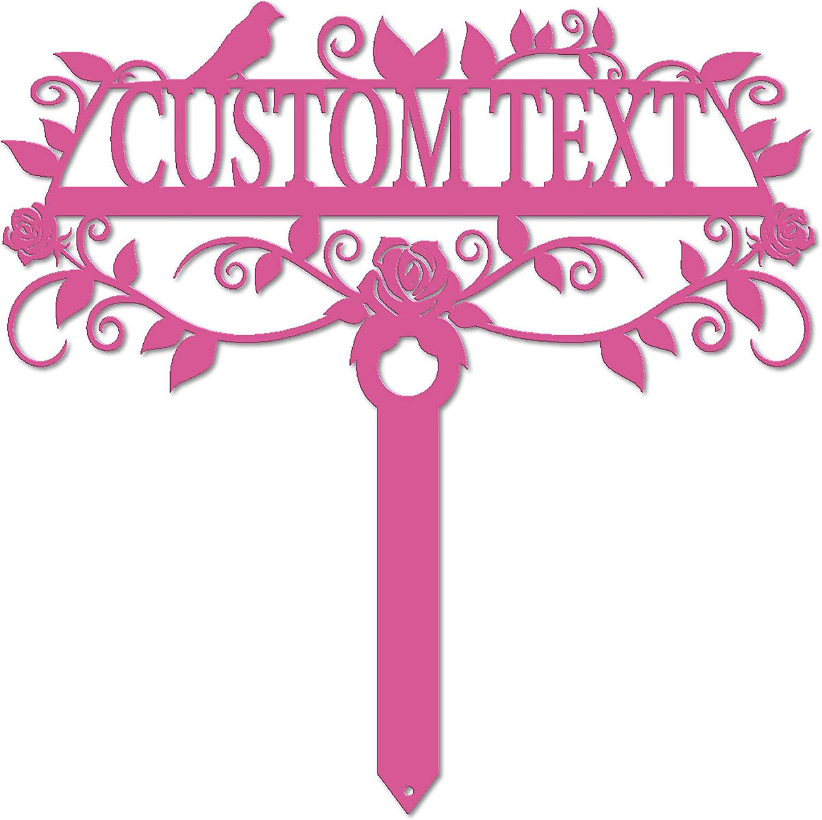 Lewis Design Company Rose Garden Custom Stake (25" W x 25" H, Black)