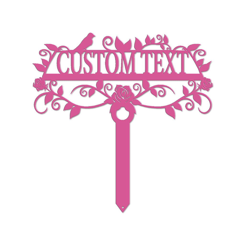 Lewis Design Company Rose Garden Custom Stake (25" W x 25" H, Black)