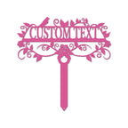 Lewis Design Company Rose Garden Custom Stake (25" W x 25" H, Black)