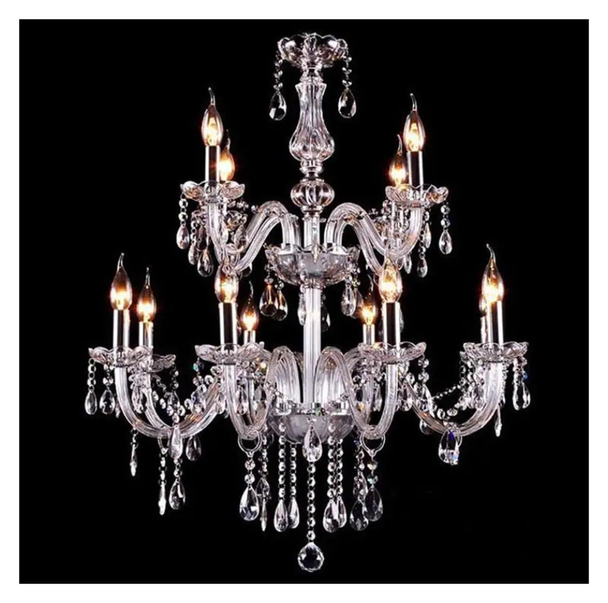 Modern Elegant Transparent Crystal Chaners Multi Arms European Style Optional Lustres De Cristal Chaner LED Without Shade Wall Lamp E14 Lustre,for Home Decor (1 Arm)