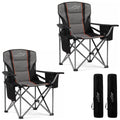 FAIR WIND 2-Pack Padded Oversized Camping Chair Heavy Duty for Adults