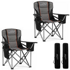 FAIR WIND 2-Pack Padded Oversized Camping Chair Heavy Duty for Adults