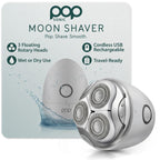 Pop Sonic Moon Shaver – 3-Head Electric Face & Body Shaver – (Rose Gold) – 3 Floating Rotary Heads Trimmer w/Removable Cap – Titanium Blades & Lithium-ion Battery – Razors for Women & Razors for Men