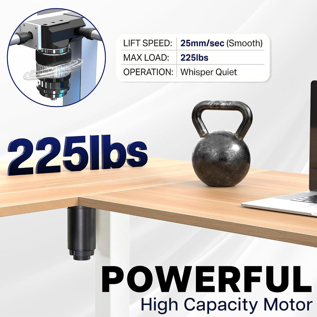 VIVO Black 63 x 55 in Corner Standing Desk, DESK-E3CTB