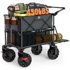 TIMBER RIDGE 400L Folding Double Decker Wagon with Brakes, 54" Extra Long