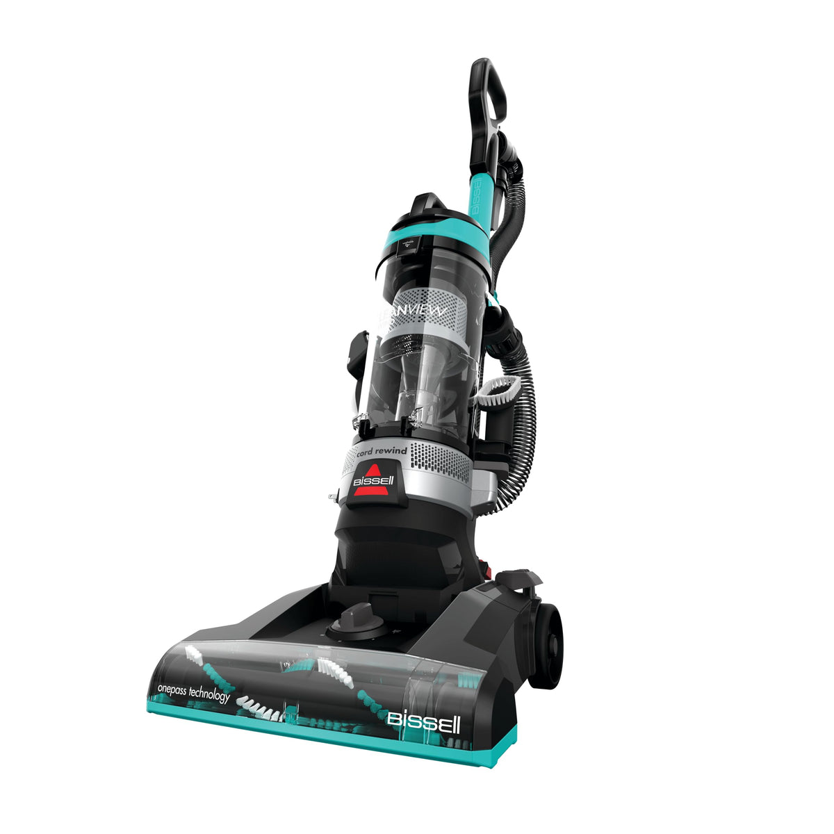 Bissell CleanView Upright Vacuum with Active Extension Wand, XL 2L Dirt Tank Capacity, Powerful Suction & OnePass Technology for Carpets & Hard Floors, 3536