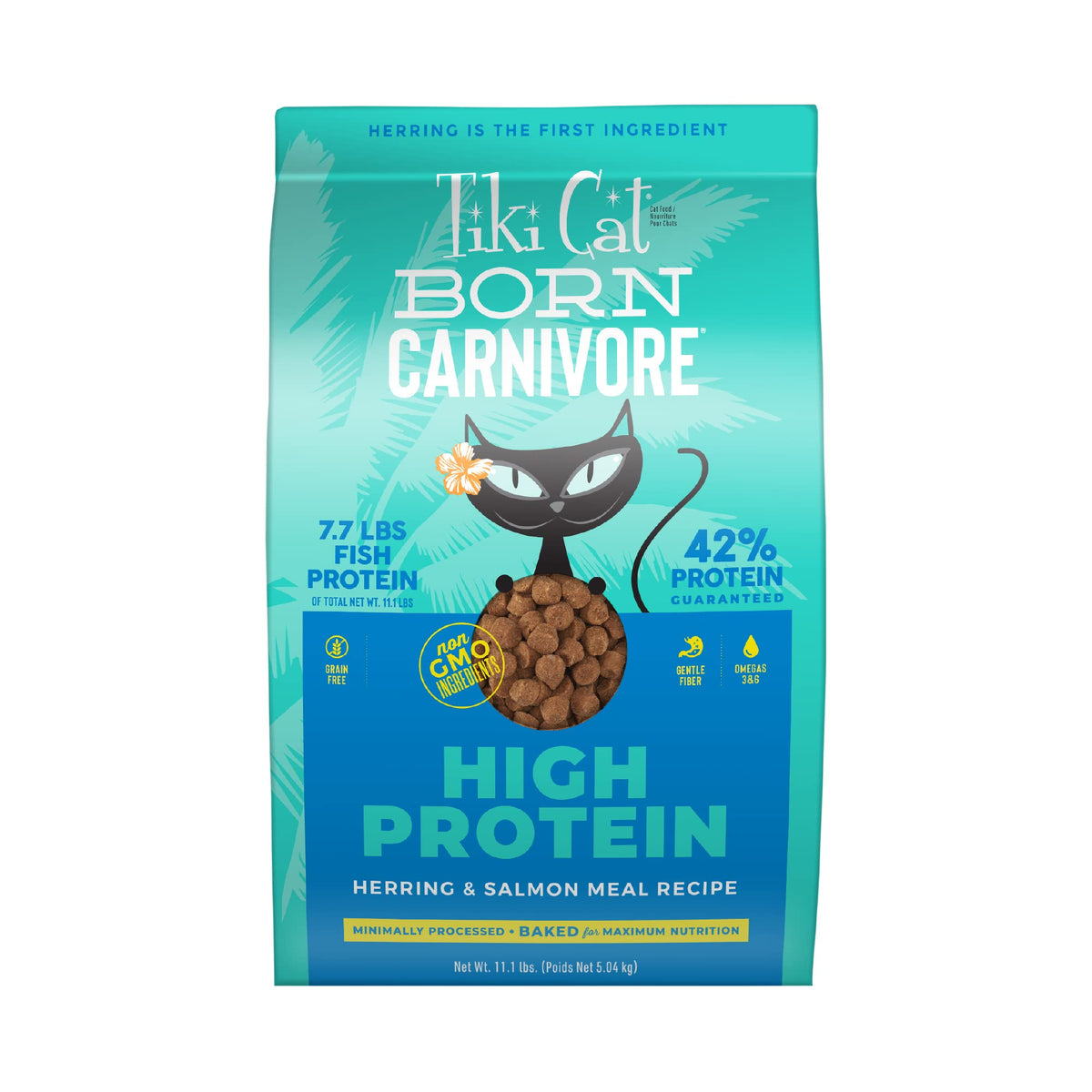 Tiki Cat Born Carnivore Dry Cat Food, Deboned Chicken & Egg, 11.1 lb Bag