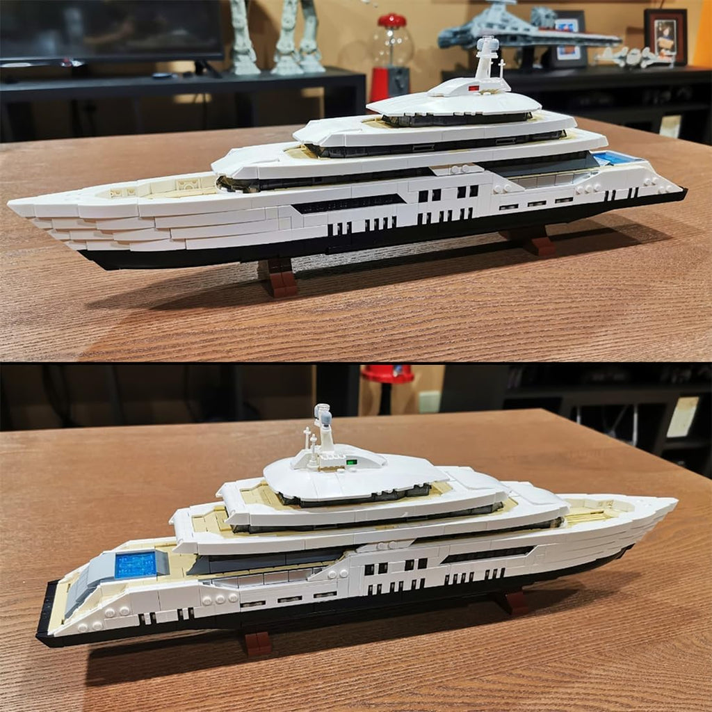 1/200 Yacht Model Building Kit, Mini Ship Series Building Block Set, Creative Interactive Building Toy for Teens and Up (1651PCS+), 49.6 x 7.2 x 16.8cm, 8P0JUD35DBI35C15EJYA