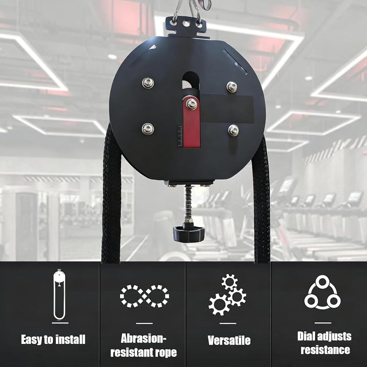 Endless Rope Trainer, Home Gym Equipment, Pulley Cable Machine System With Adjustable Resistance, Portable Rope Exercise System For Home Gym, For Arm, Back & Grip Training