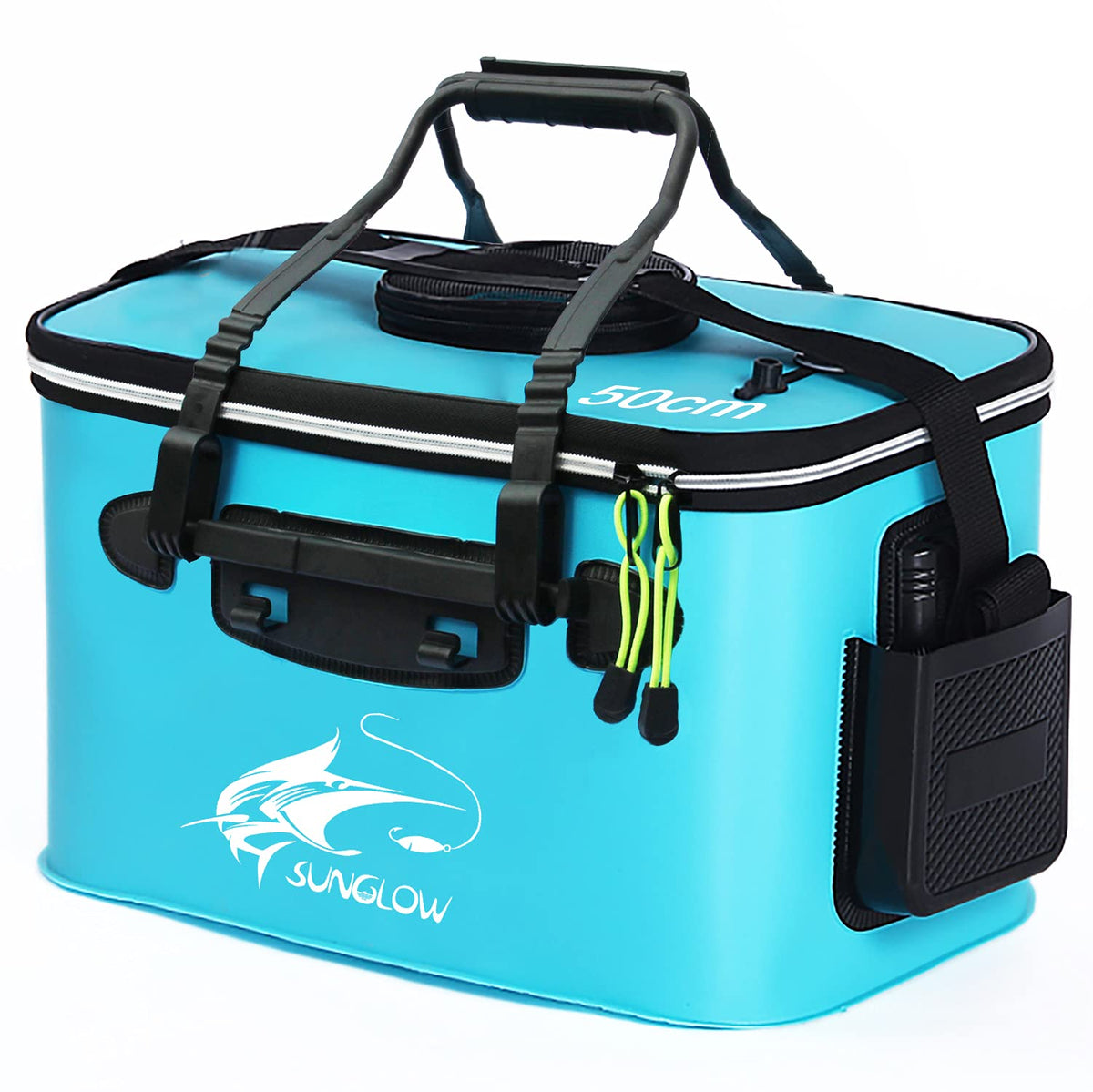 Grneric Fishing Bucket, 6Gallon/8Gallon/10Gallon Foldable Fish Bucket,Live Fish Container Multi-Functional Live Fish Bait Bucket,Outdoor Camping EVA Fishing Bag and Fish Protection Bucket