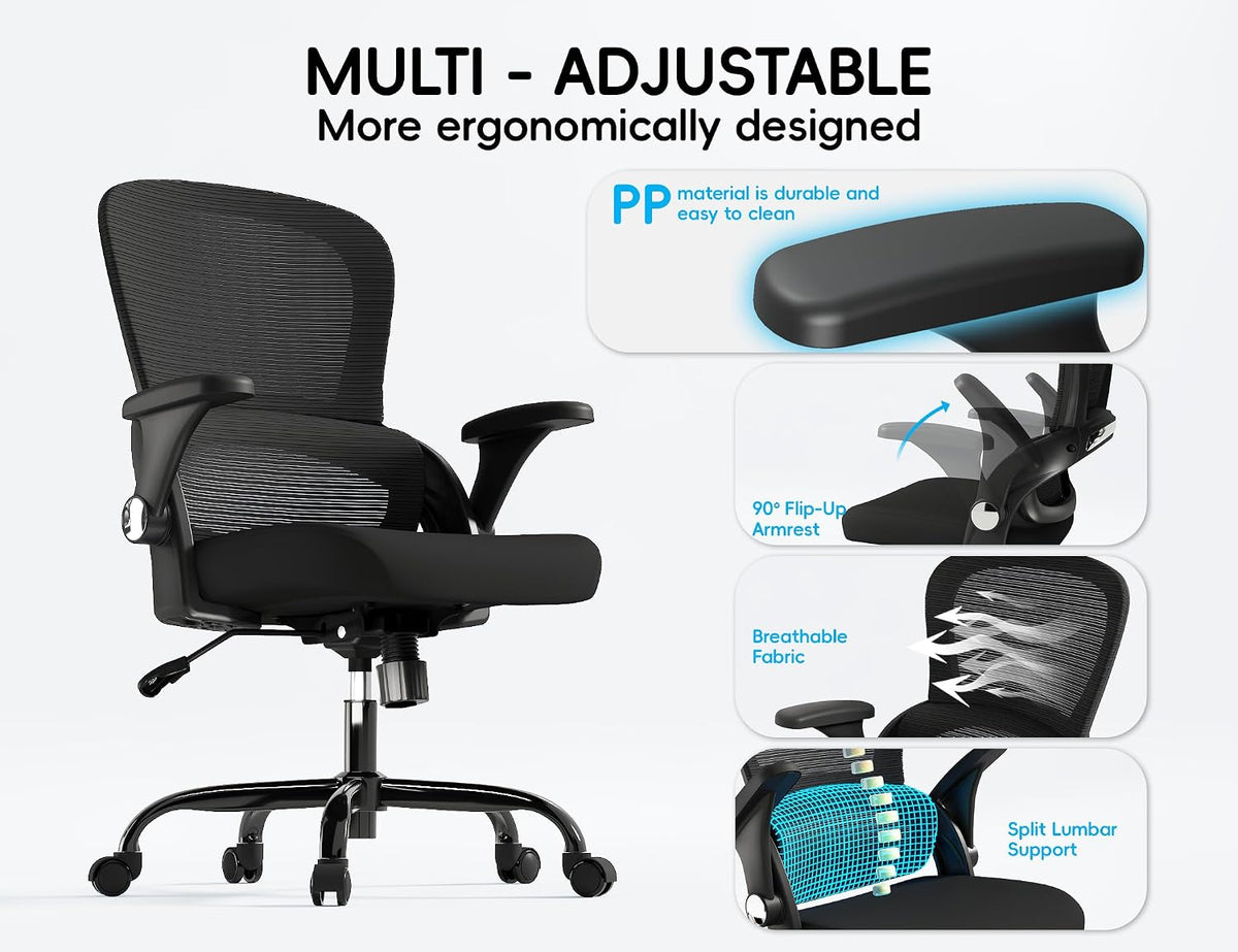 TRALT Office Chair - Ergonomic Office Chair with Back Support for Adults
