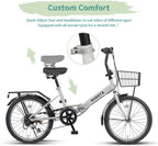 AVASTA Quartet Folding Bike, 20/24 Inch, 7-Speed, Dual Brakes
