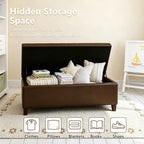 Joveco 51 Inch Storage Bench,Leather Tufted Storage Ottoman with Legs