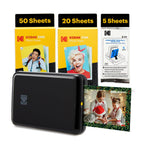 KODAK Step Printer Wireless Mobile Photo Printer with Zink Zero Ink Technology & Kodak App for iOS & Android (White) Gift Bundle