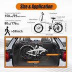 20-Inch Folding Bike, Foldable Bike for Adults Adjustable Seat Height & Elevable Handlebars Store in The Trunk 7-Gear Transmission Front and Rear Disc Brakes for Traveling