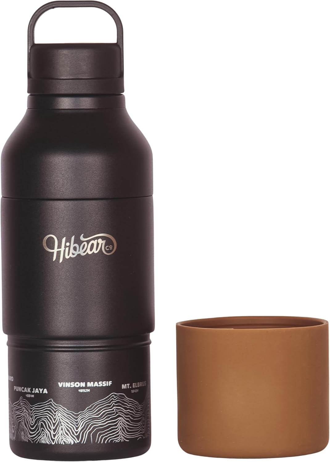 HIBEAR 32oz All-Day Adventure Flask - As Seen on Shark Tank - The Insulated Multi-Tool of Beverage Bottles - Craft Pourover, Cold Brew, Tea, Water Infusion, Wine Decanting, Hydration.