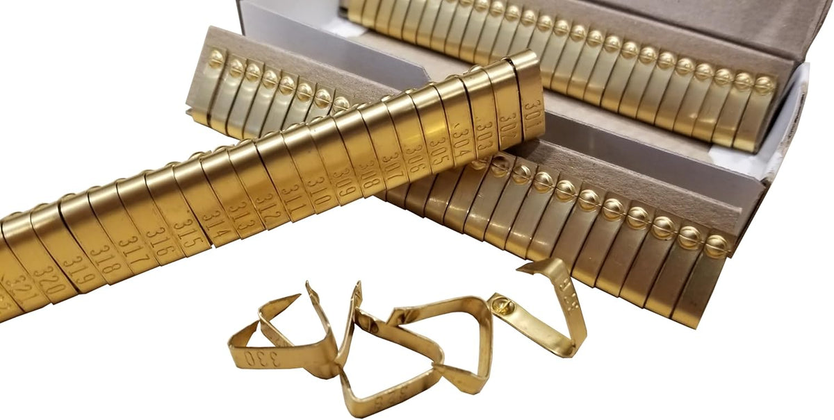 Pinnon Hatch Farms Custom Stamped Brass Jiffy Chicken Wing Bands (400)