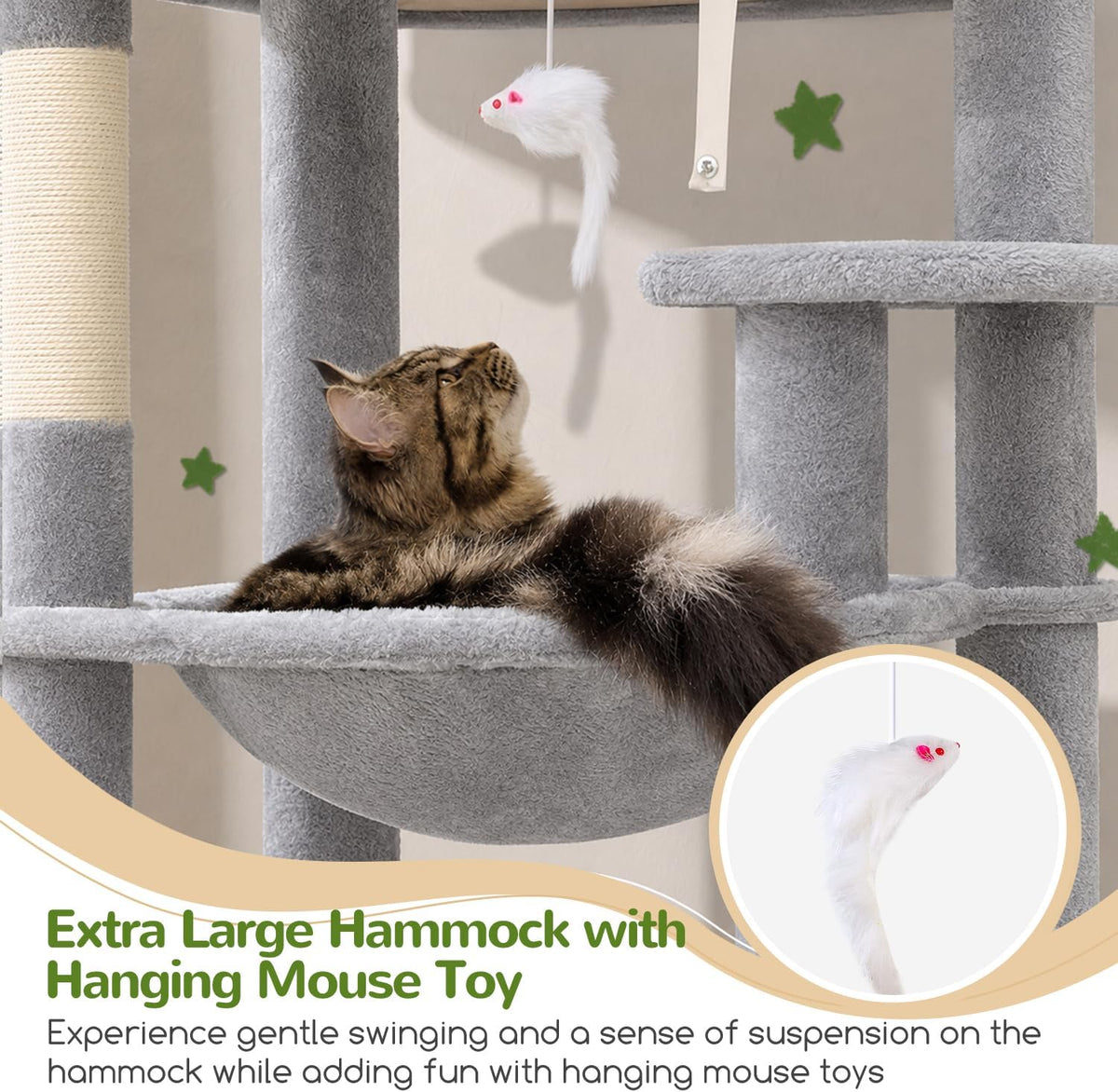 Globlazer F70 Pro Heavy Duty Cat Tree Tower for Indoor Cats Large Adult