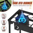 2 Burner Propane Gas Stove with Dustproof Cover