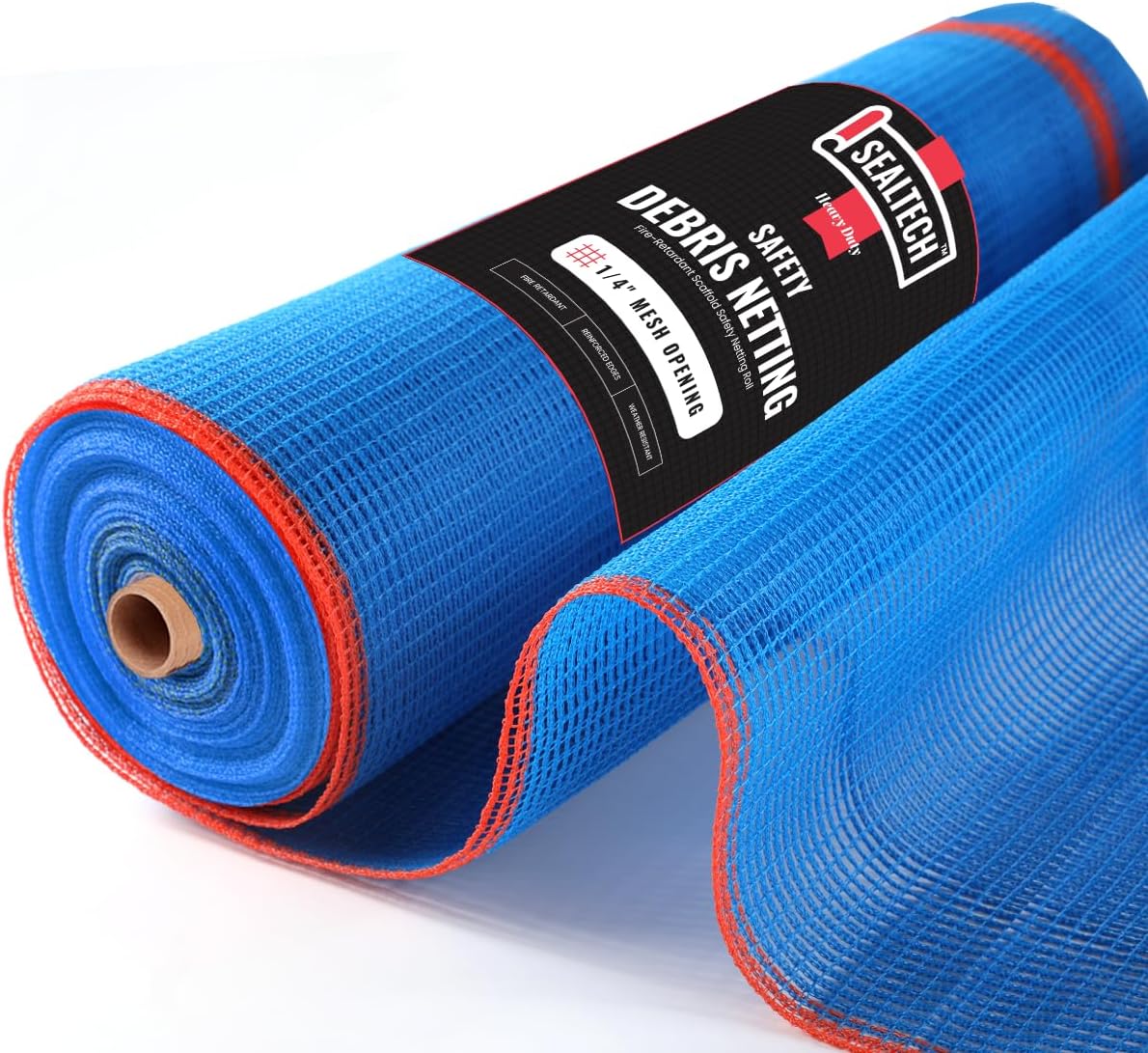 Heavy Duty Safety Debris Netting Rolls - Fire Retardant,1/4" Mesh roll, for Scaffold Enclosure, Visibility Barrier, for Construction & Agricultural Use. (Blue-4 ft X 150 ft)