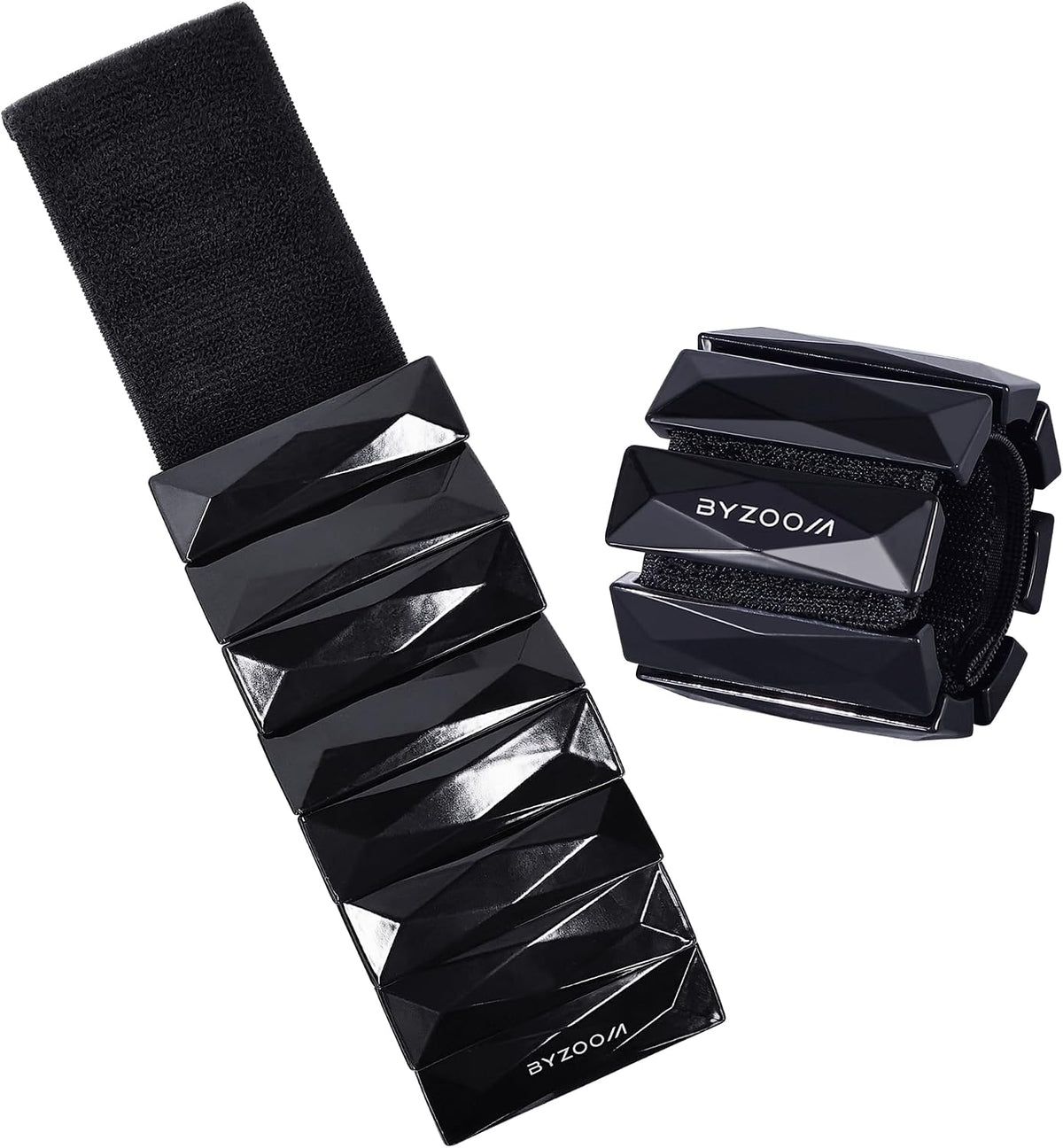 Byzoom Fitness Premium Zinc Alloy Wrist & Ankle Weights Weighted Bracelet 1.1LB / 2.2LB / 4.4LB Set of 2, Refined Resistance for Pilates, Yoga, and Sculpting, White or Black