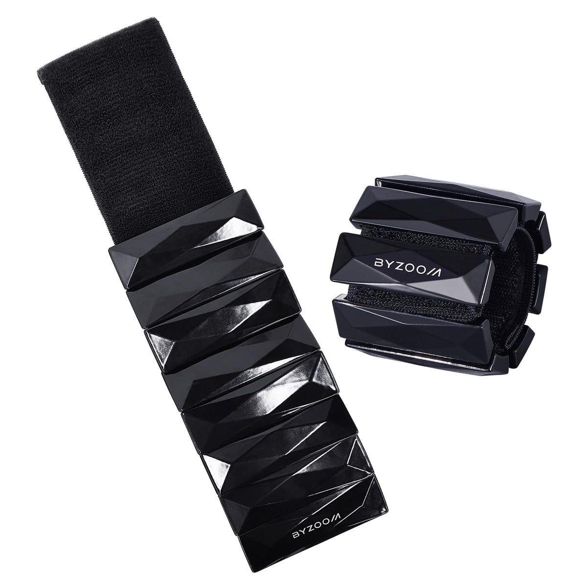 Byzoom Fitness Premium Zinc Alloy Wrist & Ankle Weights Weighted Bracelet 1.1LB / 2.2LB / 4.4LB Set of 2, Refined Resistance for Pilates, Yoga, and Sculpting, White or Black