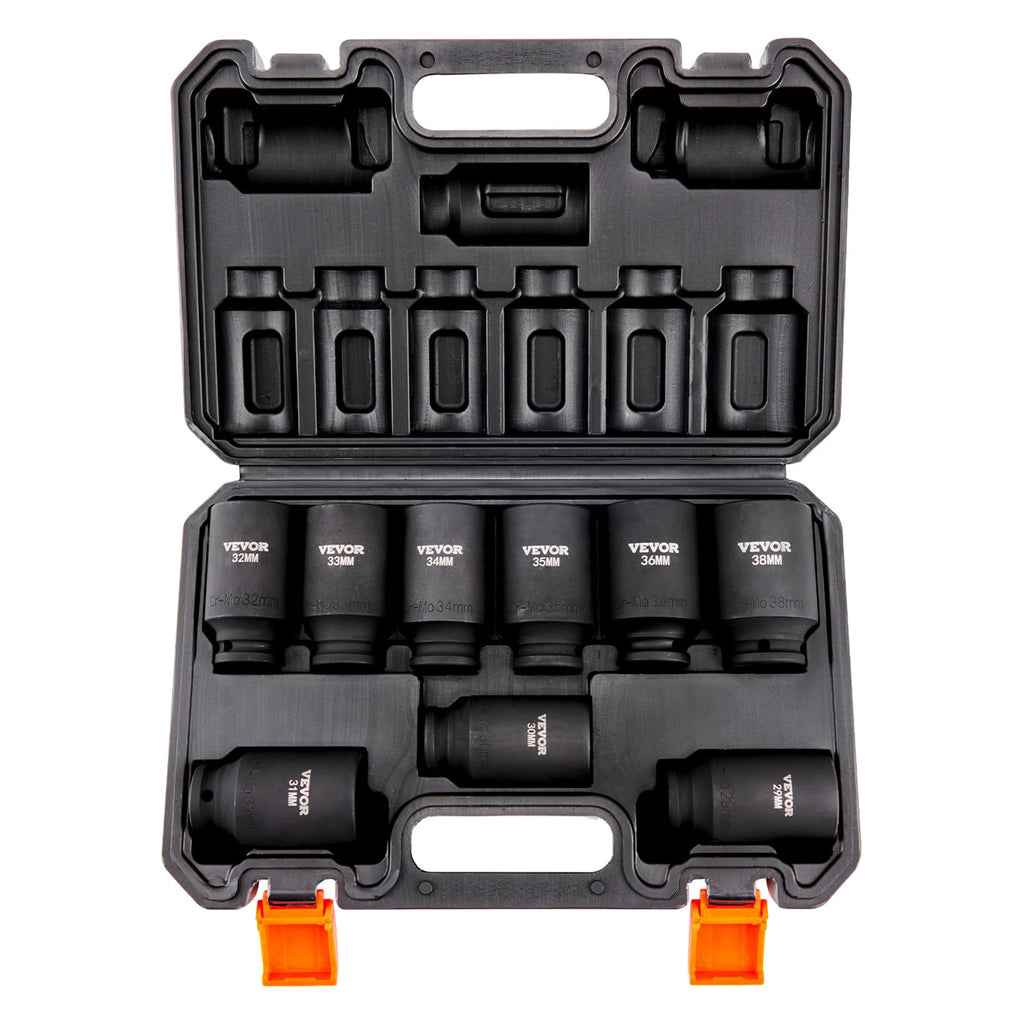 VEVOR 91-Piece 1/2" Drive Impact Socket Set, Deep & Shallow Kit
