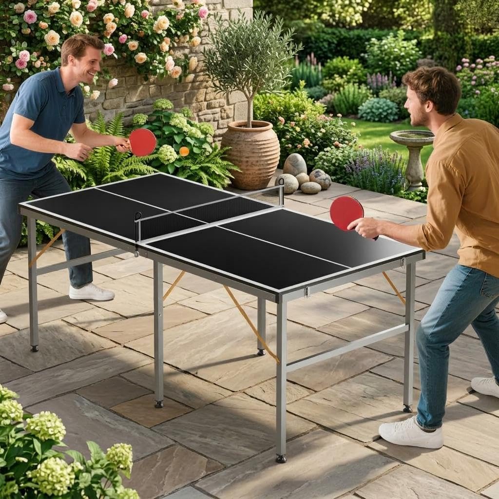 6x3ft Mid-Size Professional Portable Folding Ping Pong Table