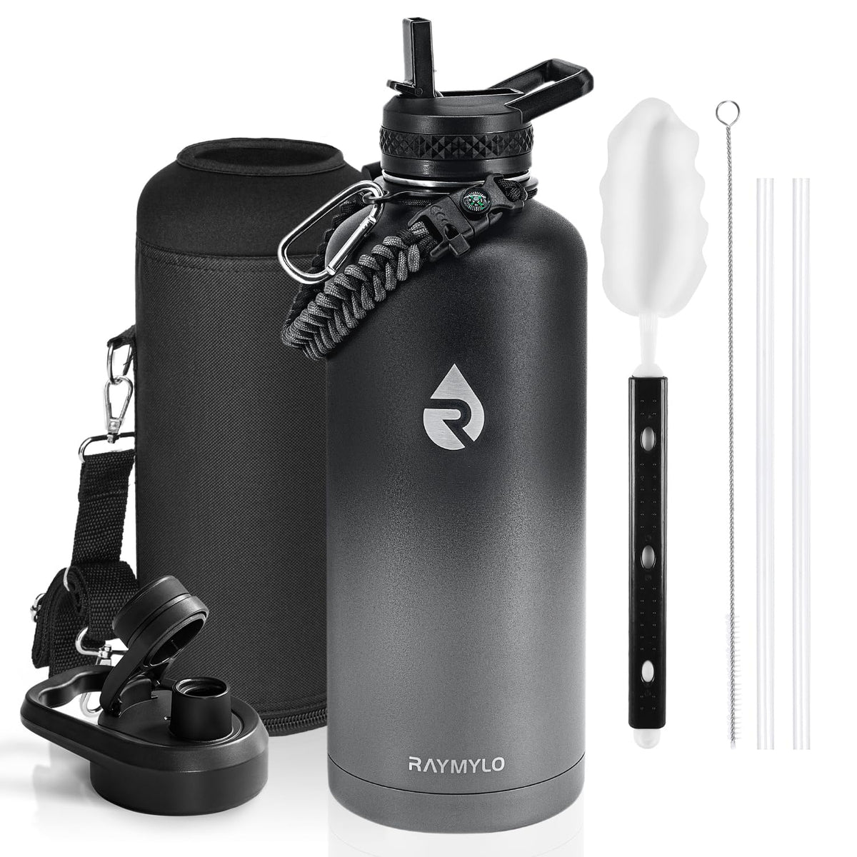 RAYMYLO Insulated Water Bottle 40 oz, Triple Wall Vacuum Stainless Steel