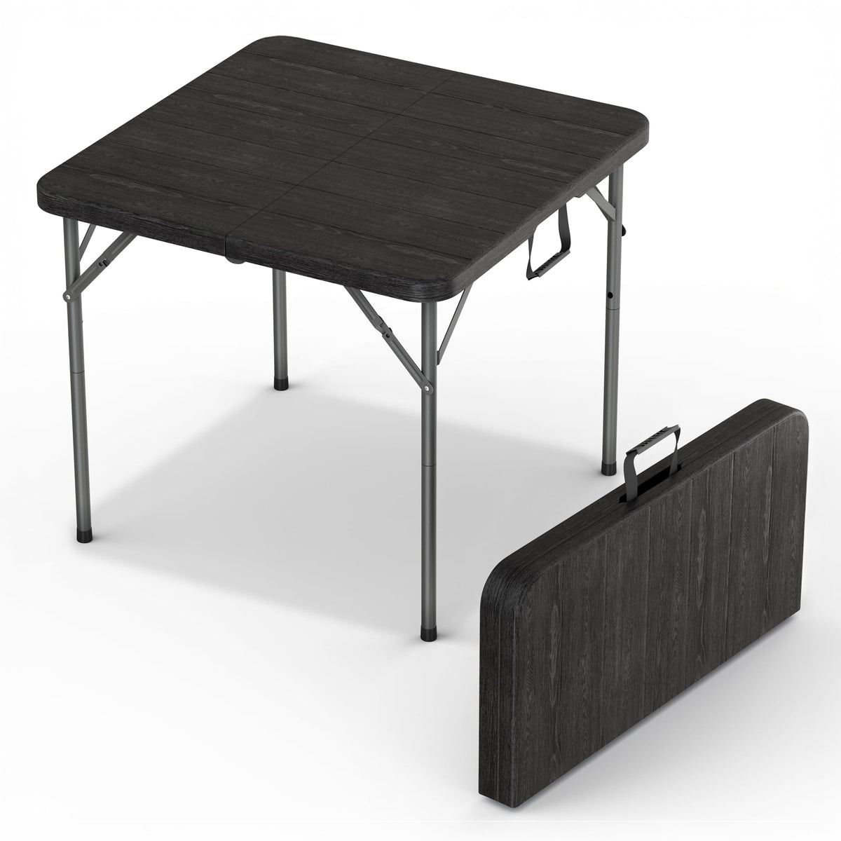 Our Modern Space 8 Feet Foldable Table with Built in Handle & Steel Legs | 8 FT Heavy Duty Portable | Perfect for Party, Dining, Wedding, Events, Picnic Indoor, Outdoor, Camping, Temporary - 8 Foot