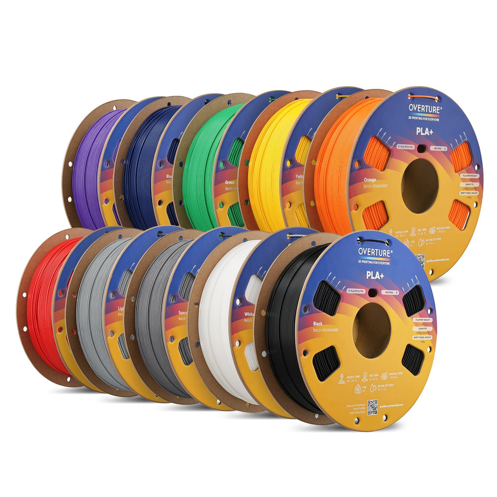 OVERTURE 10KG Bundle High Speed PLA+ 3D Printer Filament 1.75mm