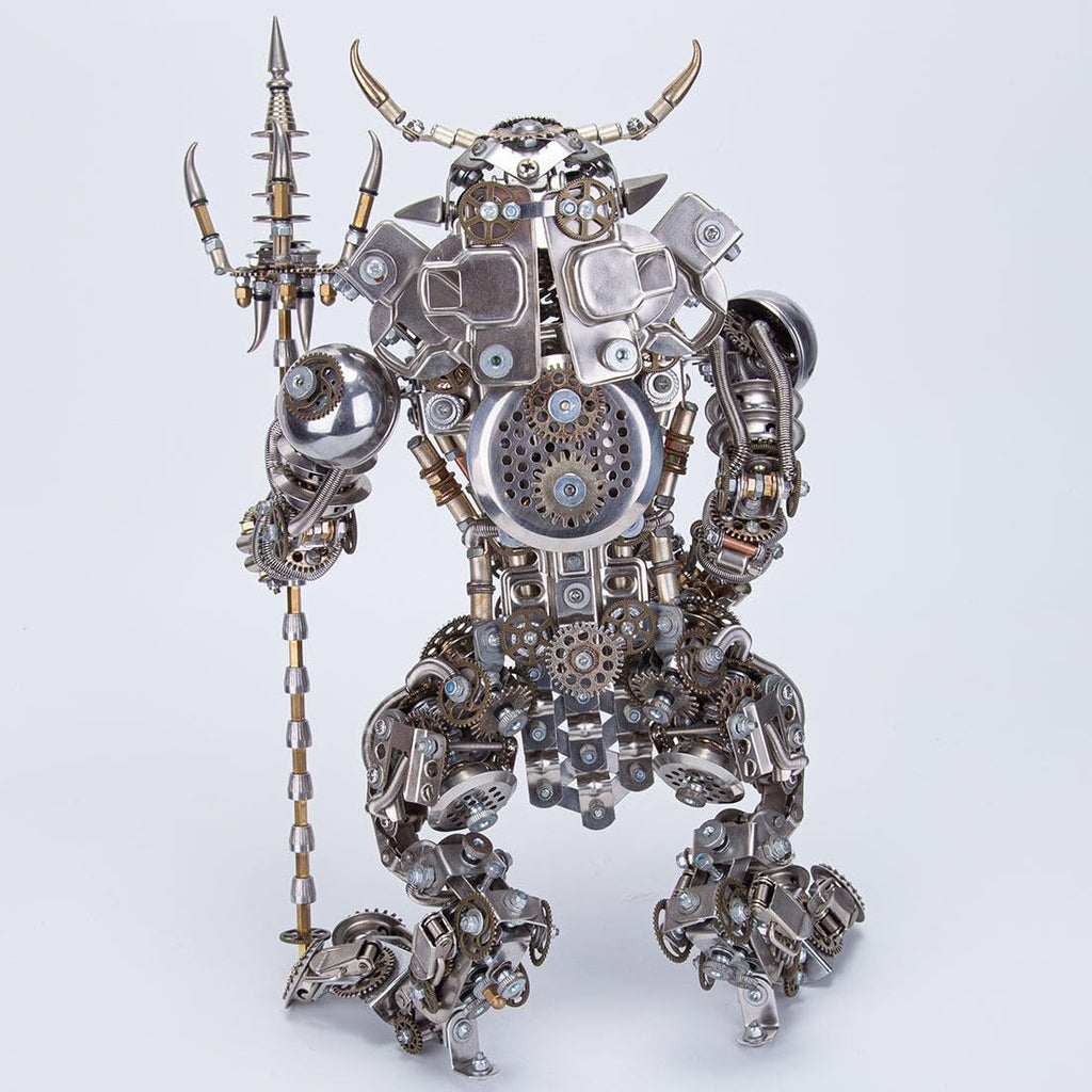 3D Metal Puzzle Bull-Headed Man Model Kit, 2500PCS DIY Assemble Steampunk Mechanical Demon Minotaur Model, Creative Handcrafted Metal Art Craft Desktop Display & Decoration for Adults