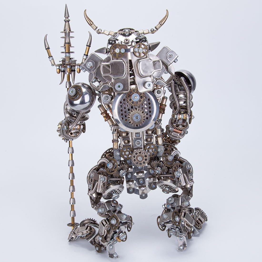 3D Metal Puzzle Bull-Headed Man Model Kit, 2500PCS DIY Assemble Steampunk Mechanical Demon Minotaur Model, Creative Handcrafted Metal Art Craft Desktop Display & Decoration for Adults