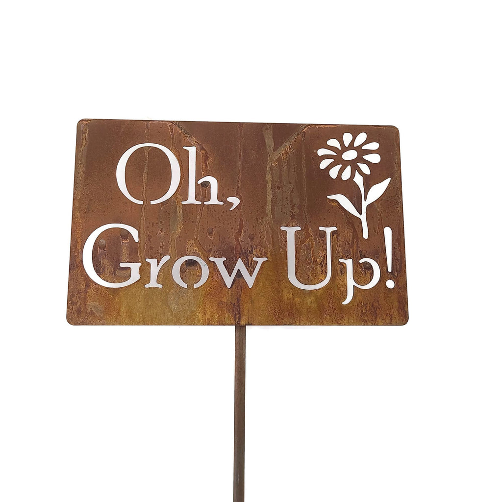 Funny Garden Stake 20 to 33 Inches Tall (No Pesticides Please, XL 33" Tall)