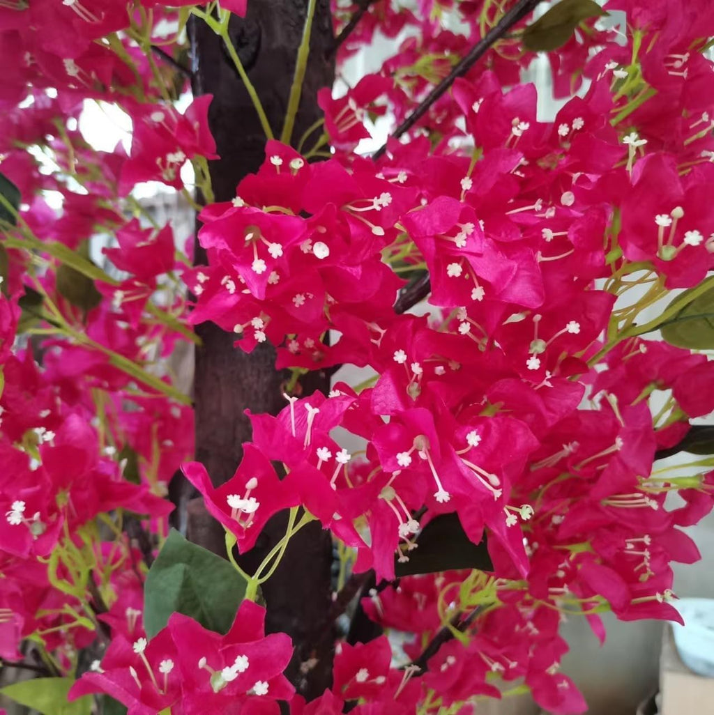 Simulation Fake Bougainvillea Flower Artificial Tree - Gorgeous Indoor Outdoor Replica Plant with Lifelike Leaves