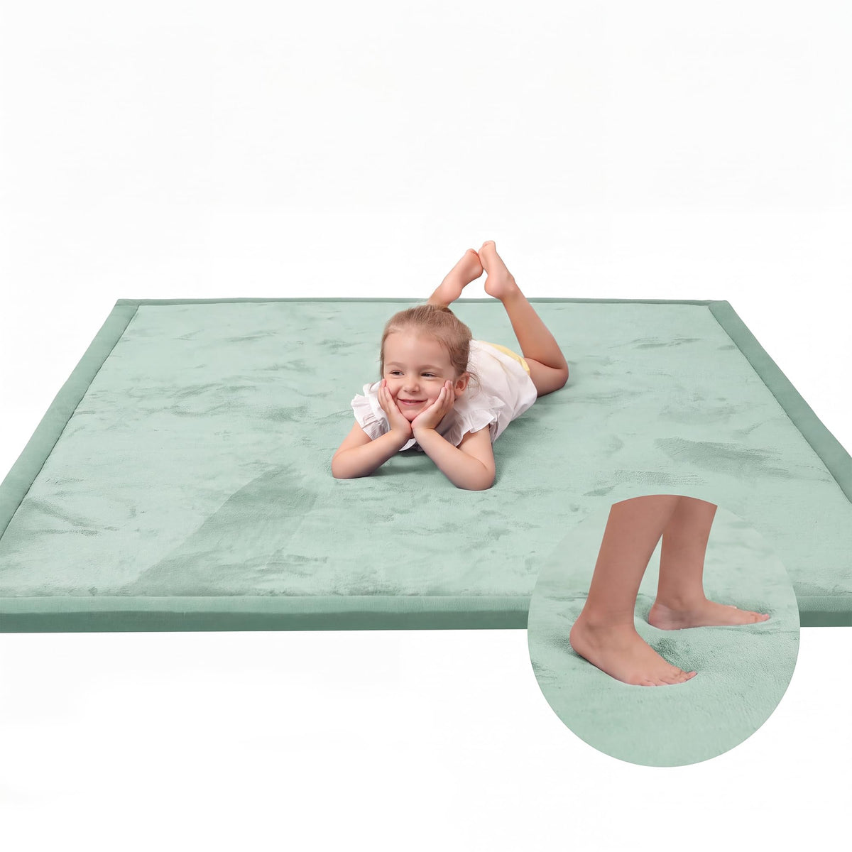 Huloo Sleep Large 1.3" Thick Baby Play Mat for Floor, 79"×59"(Dark Gray)