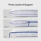 Nectar Tri-Comfort Cooling Pillow, Standard, Premium Memory Foam