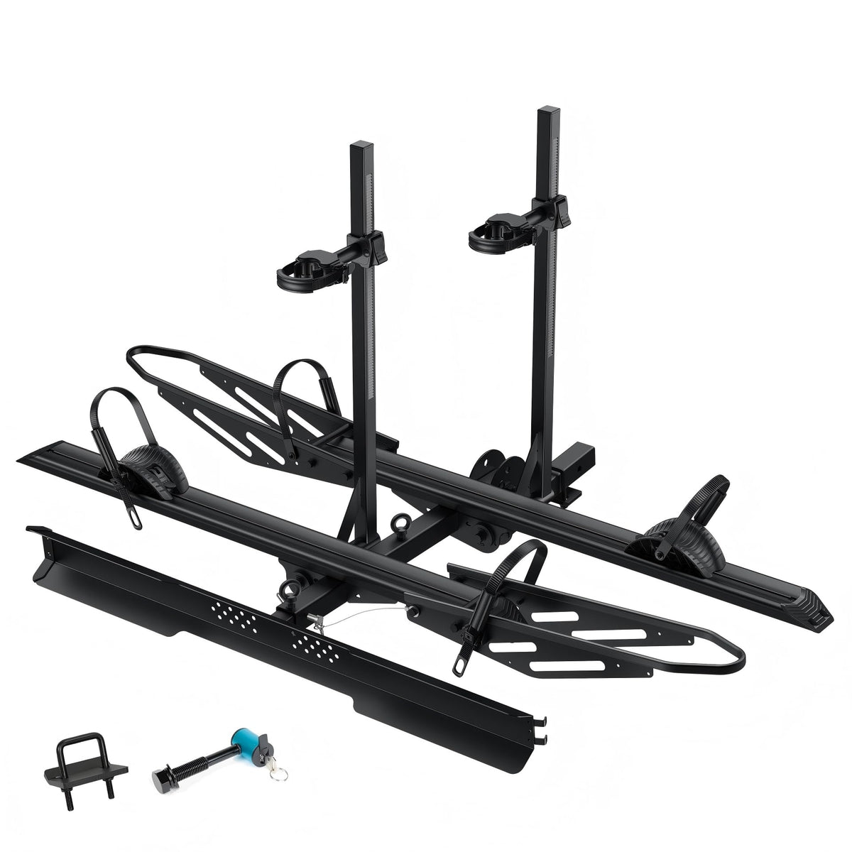 YOUNG ELECTRIC 100LBS. Capacity Aluminum 1-Ebike Rack for Bicycles and Electric Bikes, fits Car SUV Van RV and Trailer with 2" Receiver