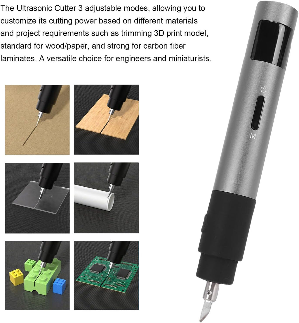 fosa Ultrasonic Cutter, 40 KHz, 3 Speed Adjustable with Alloy Blade Tip, Ultrasonic Knife, for 3D Printing, Plexiglass PCB Carbon Fiber Leather (FS-S1)